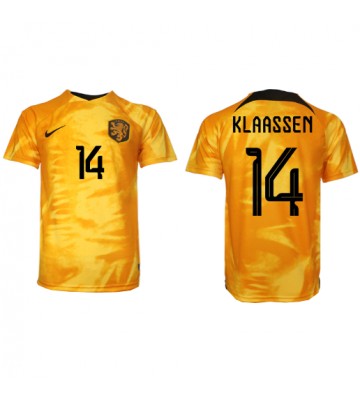 Holandia Davy Klaassen #14 Koszulka Podstawowych MŚ 2022 Krótki Rękaw